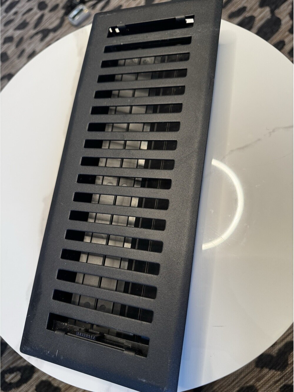Black Metal Rectangle Floor Vent Cover 14.5 in x 5.5 in